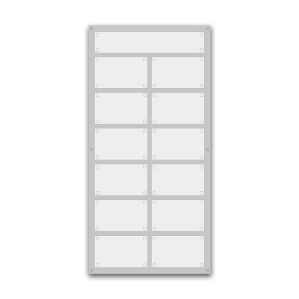 Support pour 6 plaques de 30x20 cm et entête Support pour 6 plaques de 30x20 cm et entête