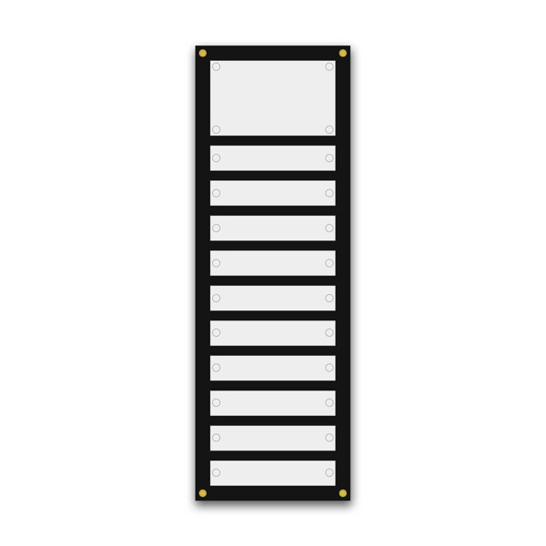 Support pour 5 plaques de 30x5 cm et entête Support pour 5 plaques de 30x5 cm et entête