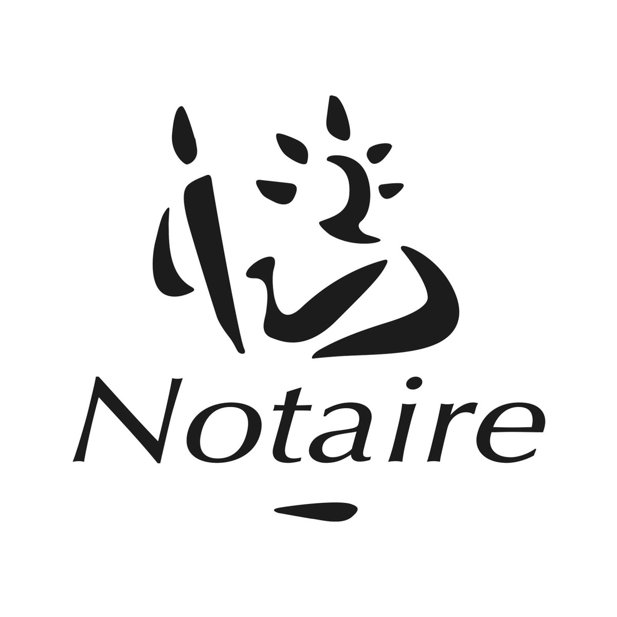 Vitrophanie Notaire, 1 couleur | Exaplac