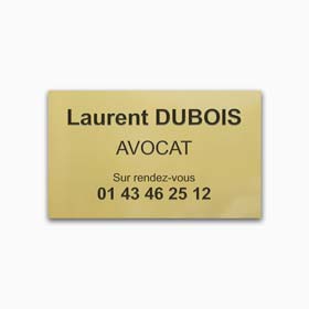 Plaque professionnelle LATI en laiton personnalisable