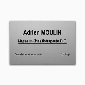 Plaque cabinet medical aluminium anodisé