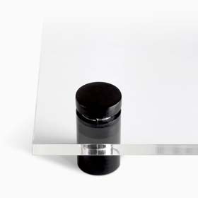 Jeu de 4 entretoises noires pour plaque professionnelle