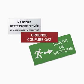 Plaques professionnnelles personnalisées en plastique