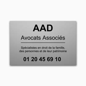 Plaque avocat aluminium anodisé