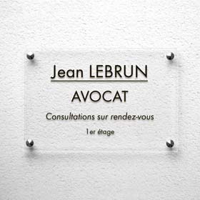 Plaque avocat en plexiglas transparent