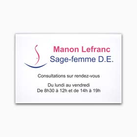 Plaque sage femme en plexiglas couleur - Impression sur plaque