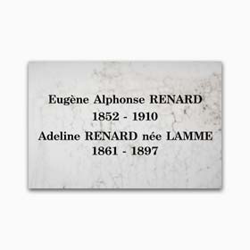 Plaque funéraire plexi gravée