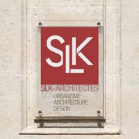 Plaque architecte - Impression sur plaque plexiglas en couleur, fond transparent