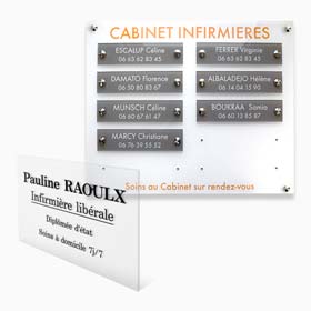 Plaque profession libérale infirmière : plaque professionnelle et multi-plaques cabinet infirmier