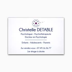 Plaque psychologue avec logo, impression sur plexiglas