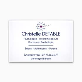 Plaque psychologue avec logo, impression sur plexiglas