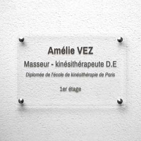 Plaque kine en plexiglas transparent